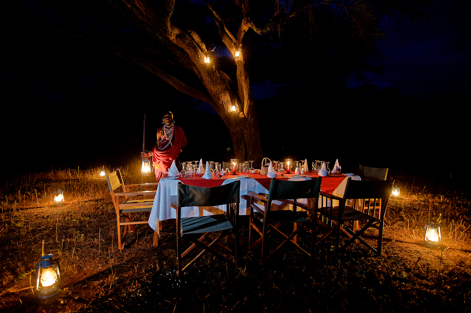 Amboseli-Sopa-Lodge-bush dinner